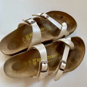 Birkenstock Mayari Birko-Flor size 37 Graceful White Pearl